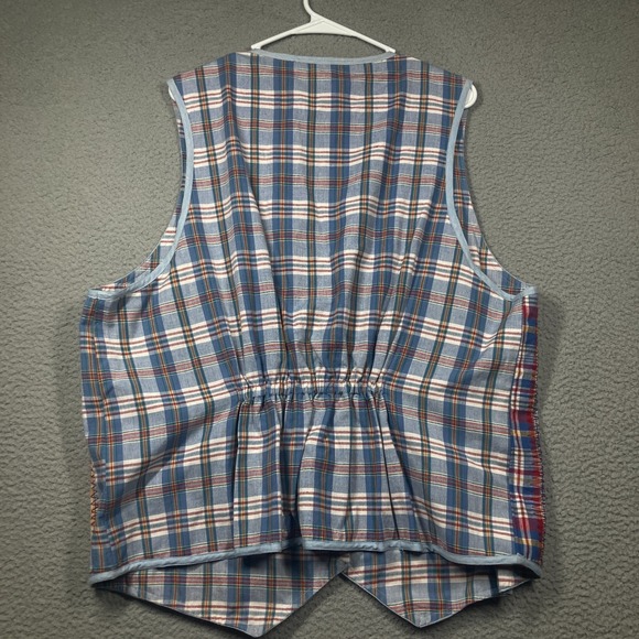VTG Studio Collection Patchwork Plaid Vest Womens Plus 20 Retro 90s Y2K Boho‎ - Picture 8 of 9